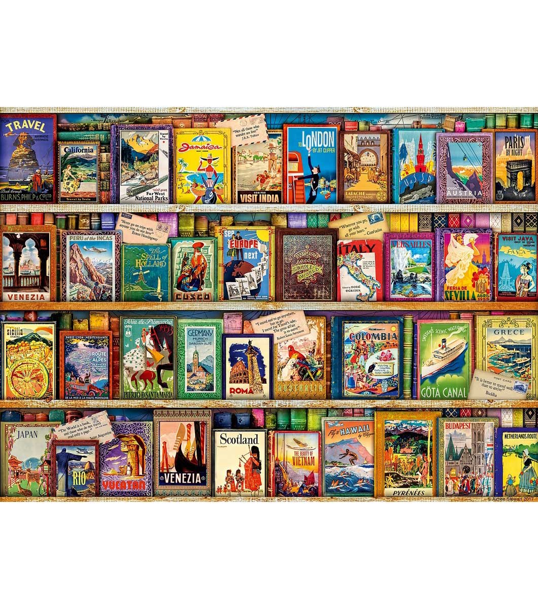 Vintage Travel Books 500 Piece Jigsaw Puzzle Waterstones