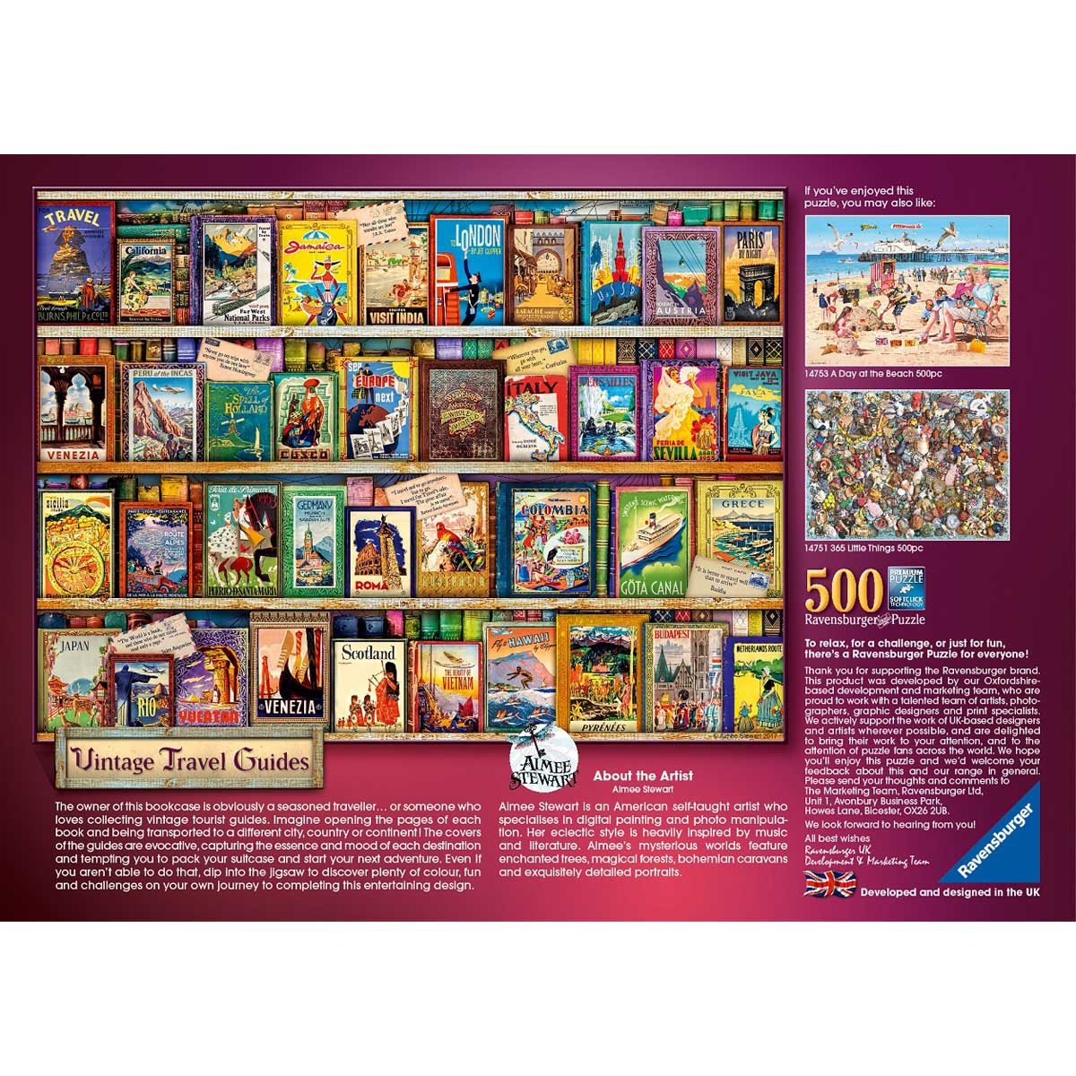 Vintage Travel Books 500 Piece Jigsaw Puzzle Waterstones