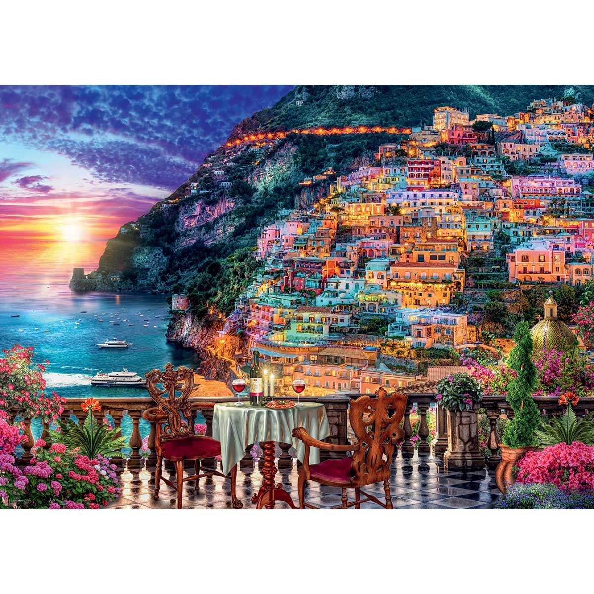 Dinner In Positano Italy 1000Piece Jigsaw Puzzle Waterstones