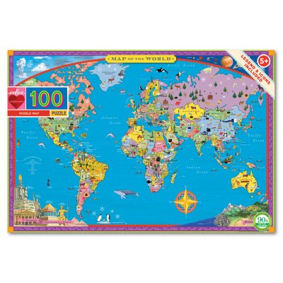 100pc world map jigsaw waterstones