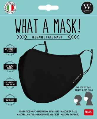 Black washable face mask