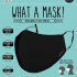 Black washable face mask