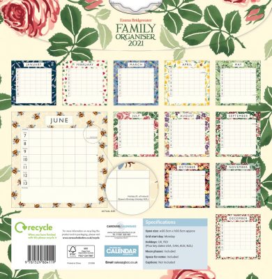 bridgewater calendar 2021 2021 Emma Bridgewater Wtv Wall Planner Calendar Waterstones bridgewater calendar 2021