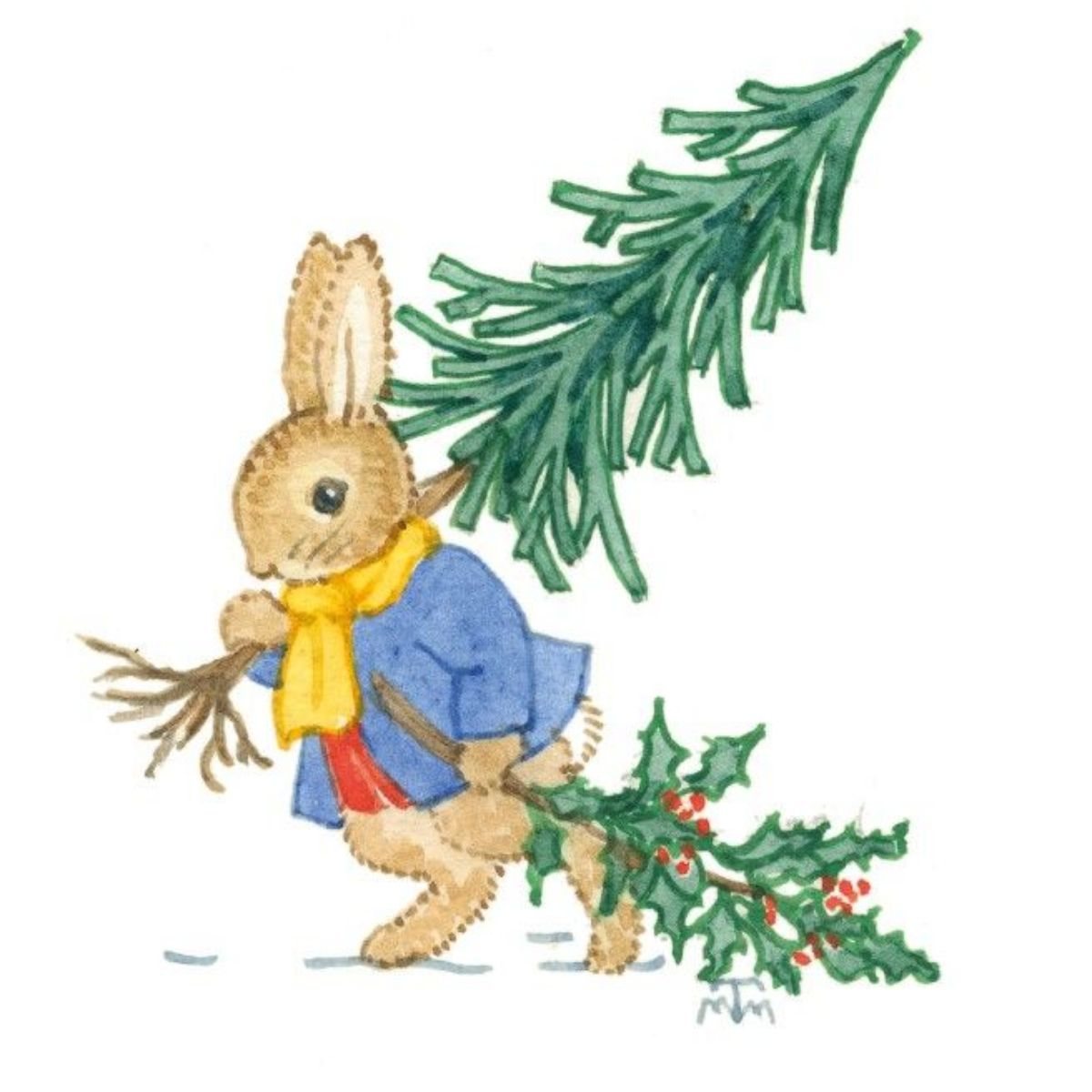 Rabbits Sheltering Under Umbrella Box X20 Cards Waterstones