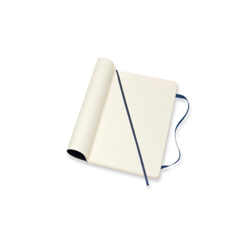 Sapphire Blue Ruled Soft Notebook L | Waterstones