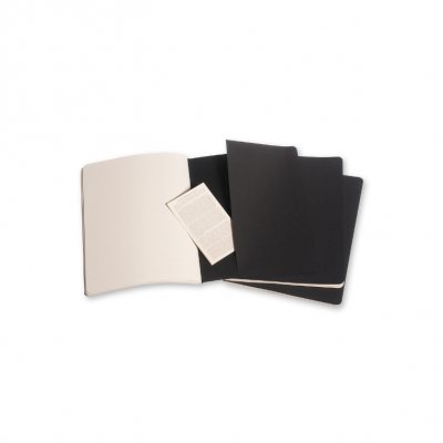 Moleskine Ruled Cahier Xl - Black Cover (3 Set) - Moleskine Cahier