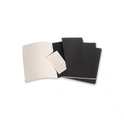 Moleskine Plain Cahier Xl - Black Cover (3 Set) - Moleskine Cahier