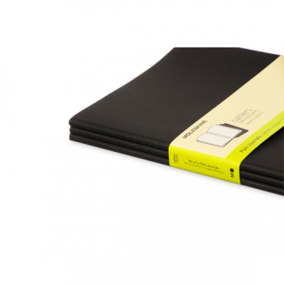 Moleskine Plain Cahier Xl - Black Cover (3 Set) - Moleskine Cahier