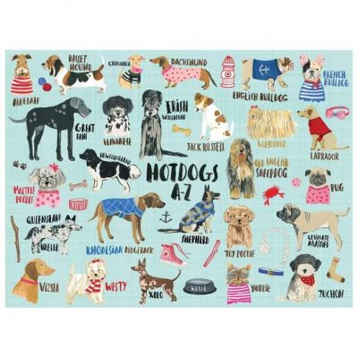 Hot Dogs A-Z 1000 Piece Puzzle (Jigsaw)