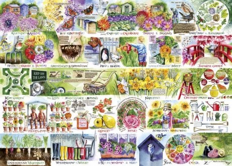 wellies and wheelbarrows jigsaw