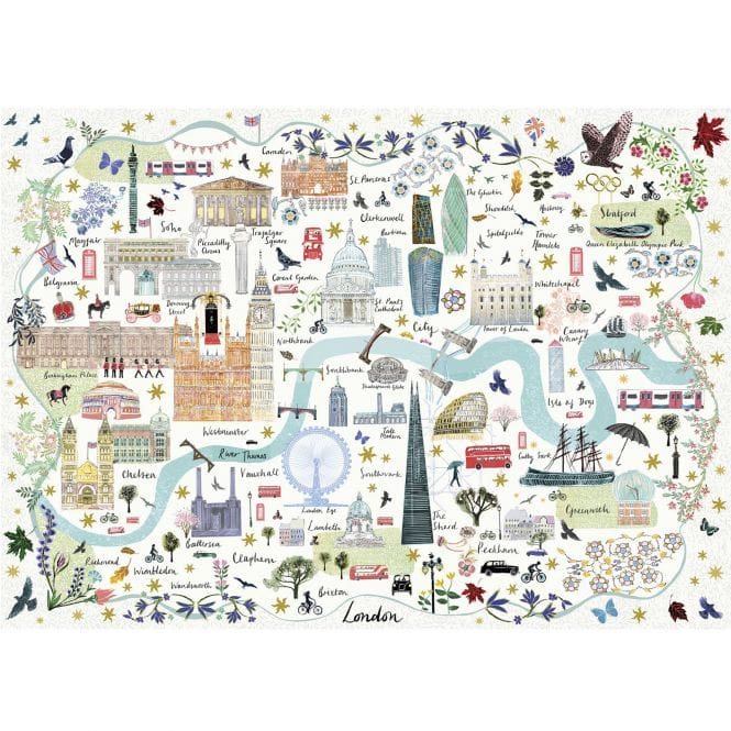 Map of London 1000 piece jigsaw puzzle Waterstones