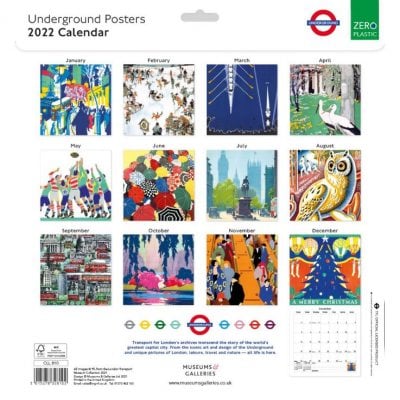 2022 London Underground Posters Wall Calendar (Calendar)