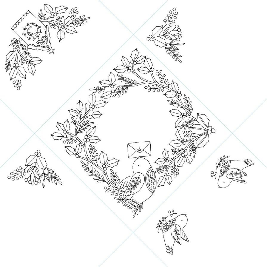 National Trust Colouring Cards And Envelopes Christmas by Rebecca