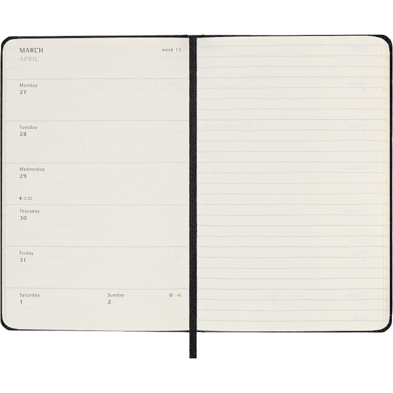 Black Weekly 18M Hard Pocket Diary 20222023 Waterstones