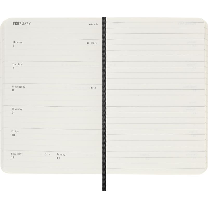 Black Weekly 18M Soft Pocket Diary 20222023 Waterstones