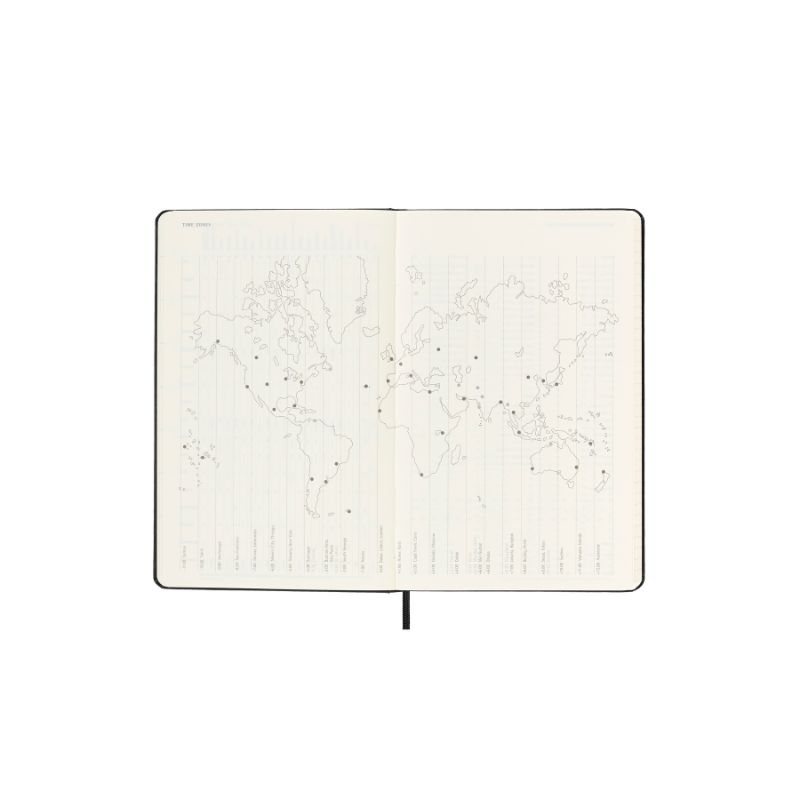 Black Large Horizontal Wkly Hard 12M Diary 2023 Waterstones