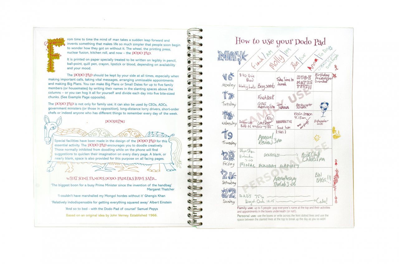 Dodo Pad Original Desk Diary 2023 Week to View, Calendar Year Diary