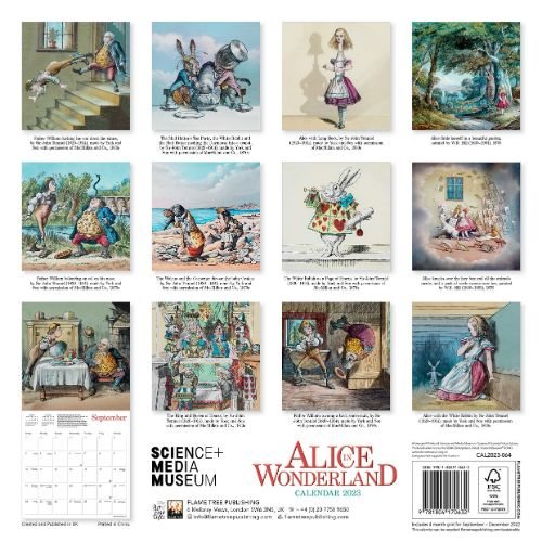 2023 Science Museum Alice In Wonderland Wall Calendar by Flame Tree ...