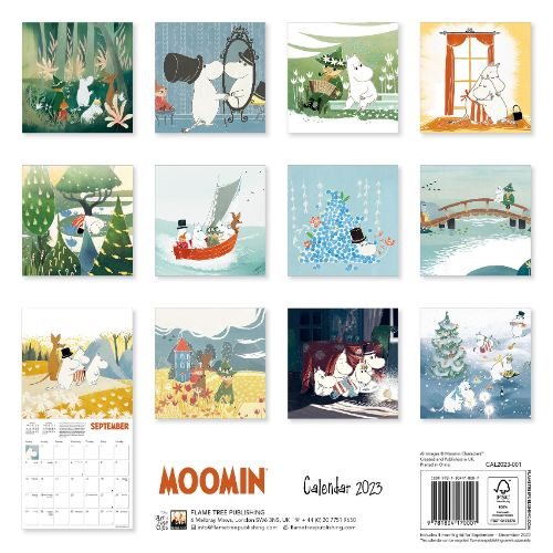 2023 Moomin Tove Jansson Wall Calendar by Flame Tree Studio Waterstones