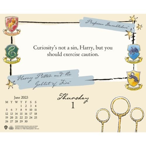 2023 Harry Potter Boxed Calendar Waterstones