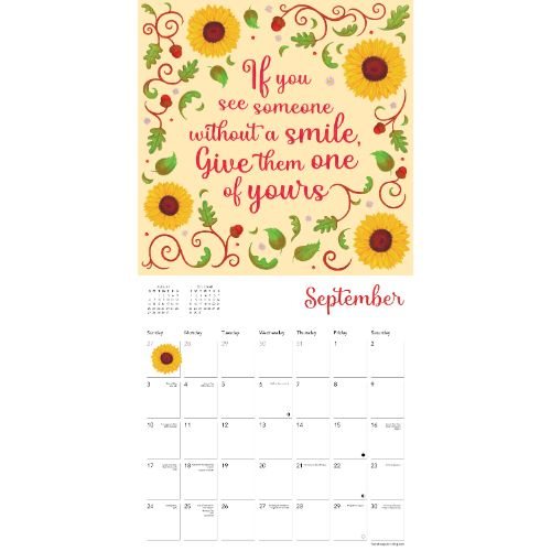 2023 A Year Of Lovely Quotes Wall Calendar by Flame Tree Studio