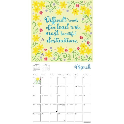 2023 A Year Of Lovely Quotes Wall Calendar by Flame Tree Studio