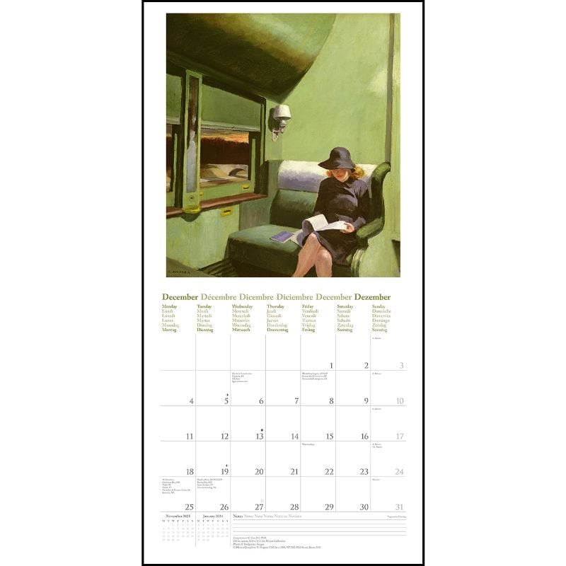 2023-edward-hopper-wall-calendar-waterstones