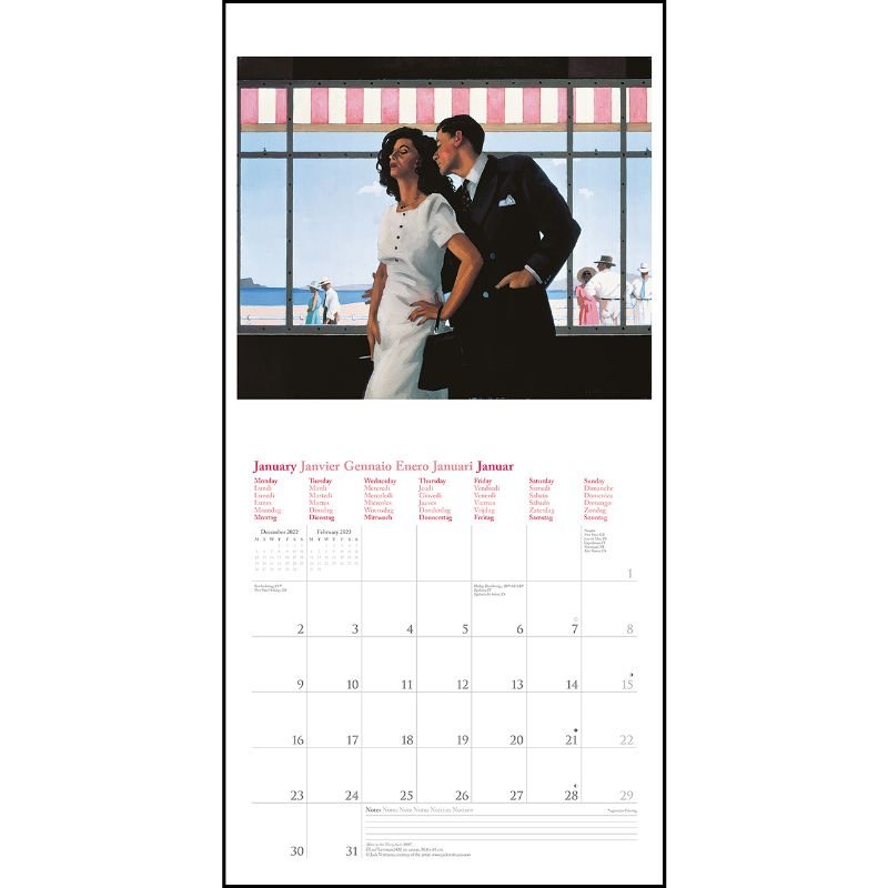 2023 Jack Vettriano Wall Calendar Waterstones