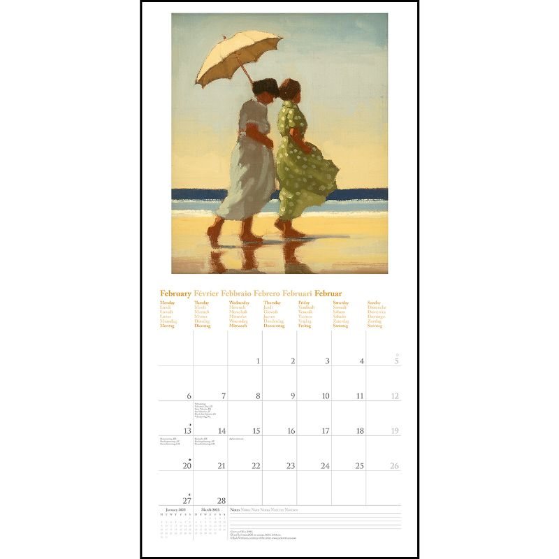 2023 Jack Vettriano Wall Calendar Waterstones