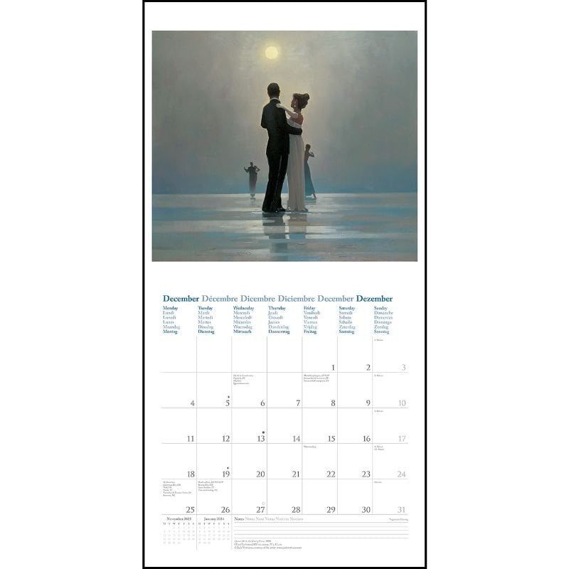 2023 Jack Vettriano Wall Calendar Waterstones