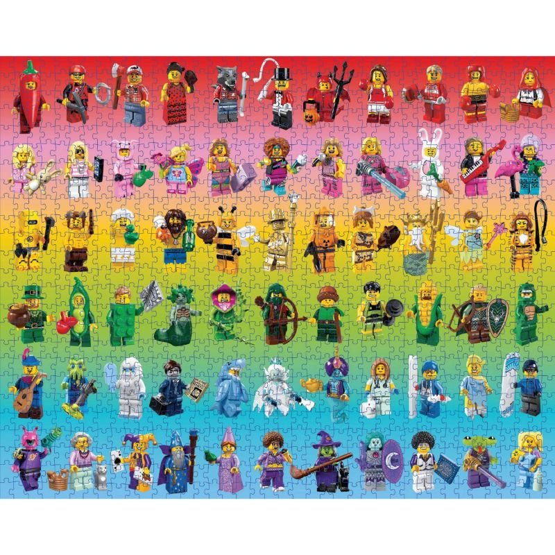 Lego Minifigure Rainbow 1000 Piece Jigsaw Puzzle by LEGO | Waterstones