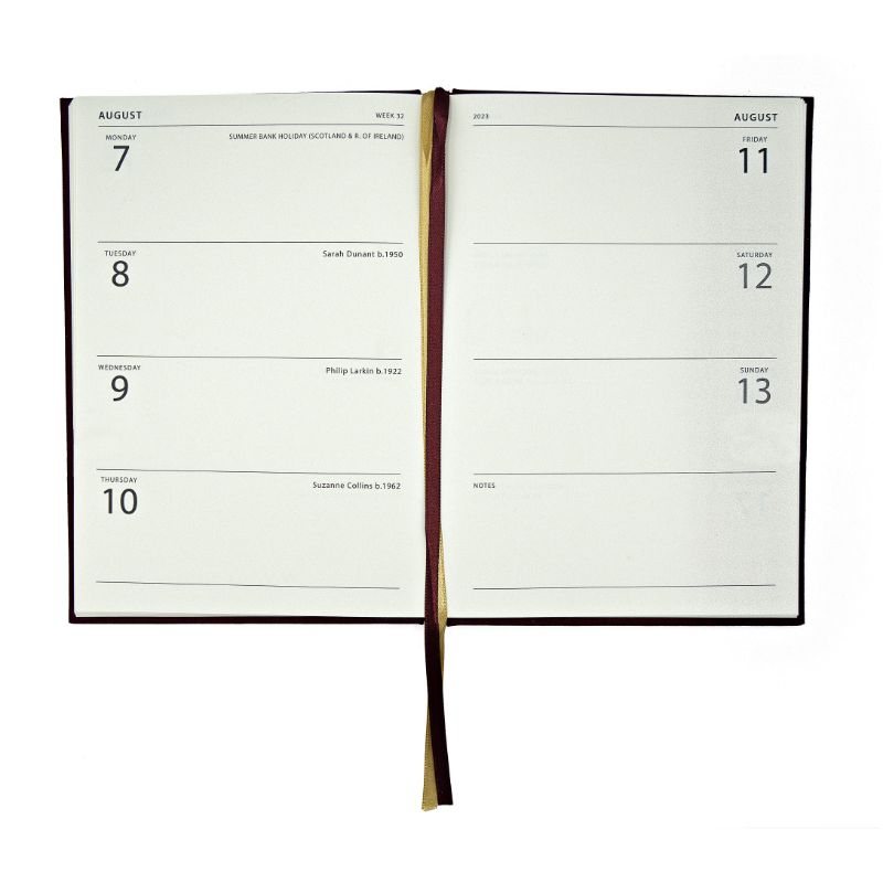 Waterstones Signature Burgundy Desk Diary 2023 Waterstones