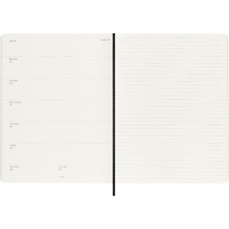 Moleskine Black Weekly 18M Soft Xl Diary 20232024 Waterstones