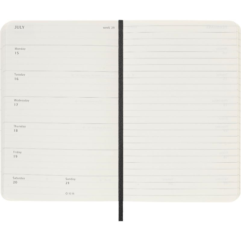 Moleskine Black Weekly 18M Soft Pckt Diary 2023-2024 | Waterstones