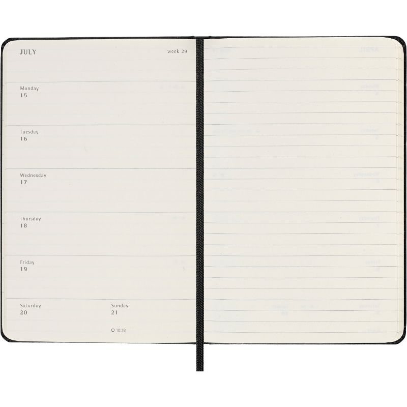 Moleskine Black Weekly 18M Hard Pckt Diary 20232024 Waterstones