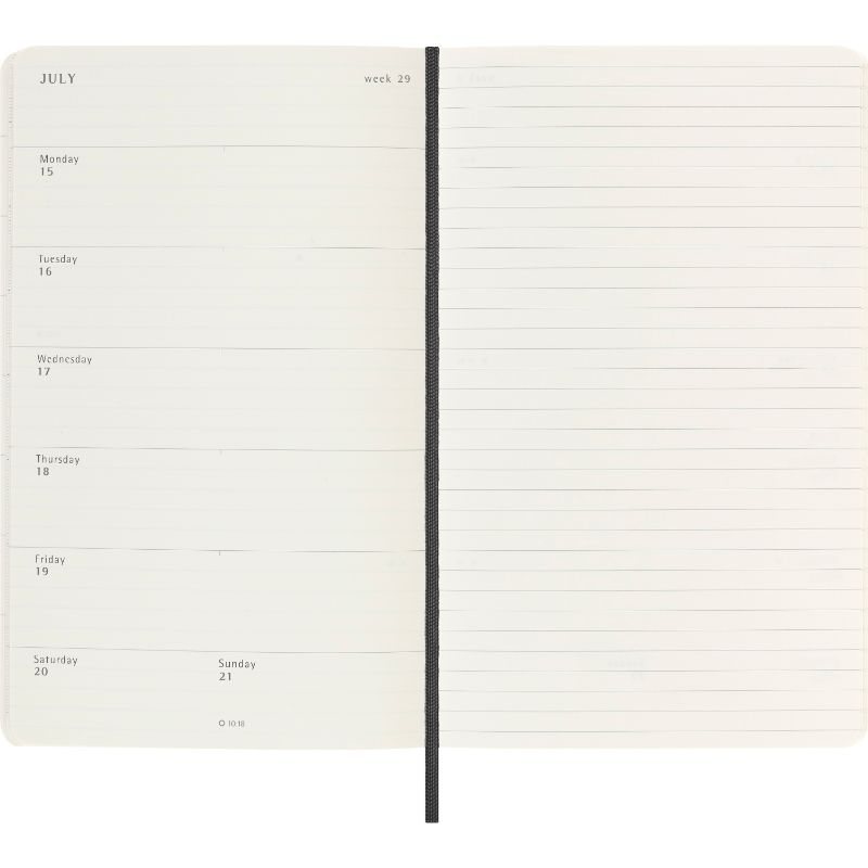 Moleskine Black Weekly 18M Soft Large Diary 20232024 Waterstones