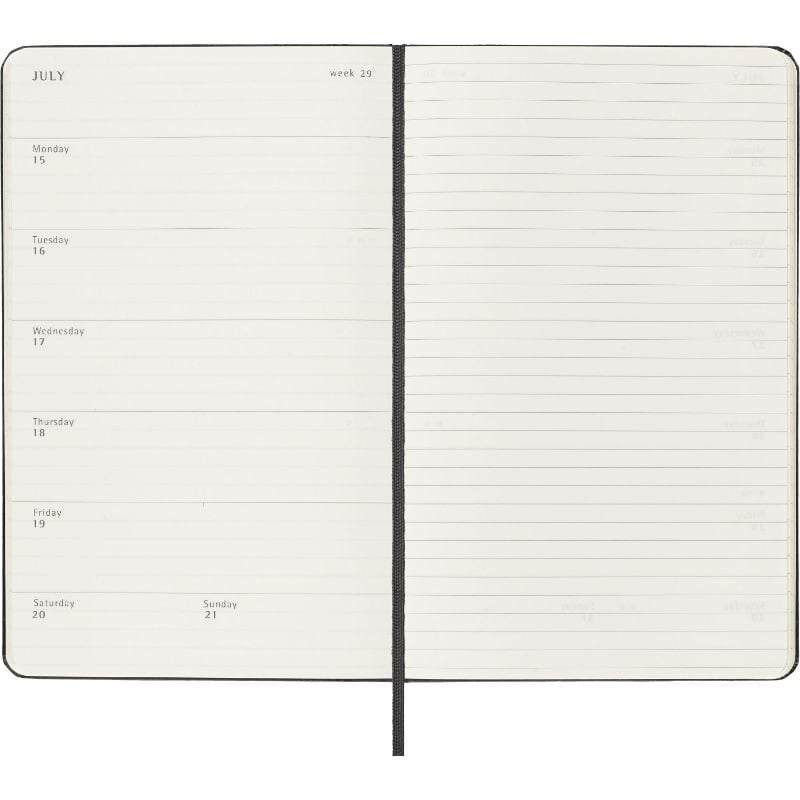 Black Large Wkly Hard 12M Diary 2024 | Waterstones