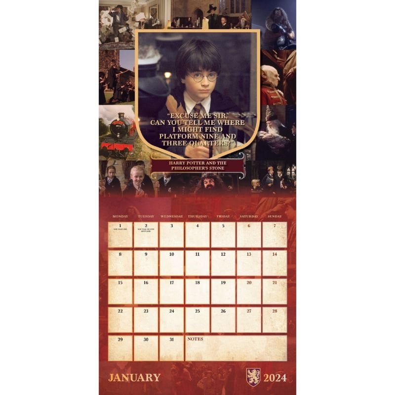 Harry Potter Square Wall Calendar 2024 | Waterstones