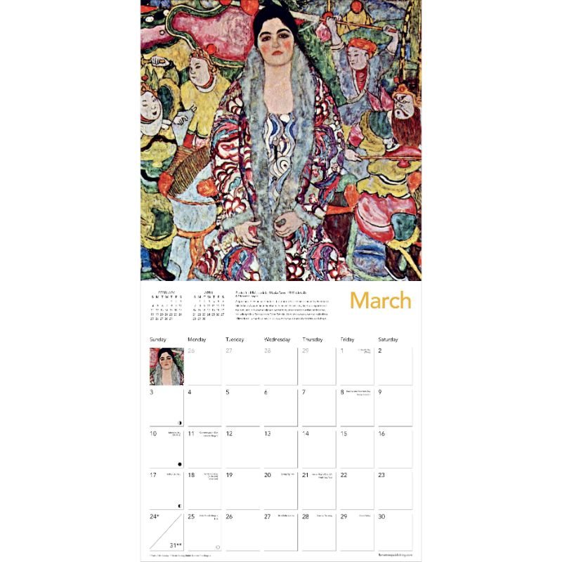 Gustav Klimt Wall Calendar 2024 (Art Calendar) by Flame Tree Studio