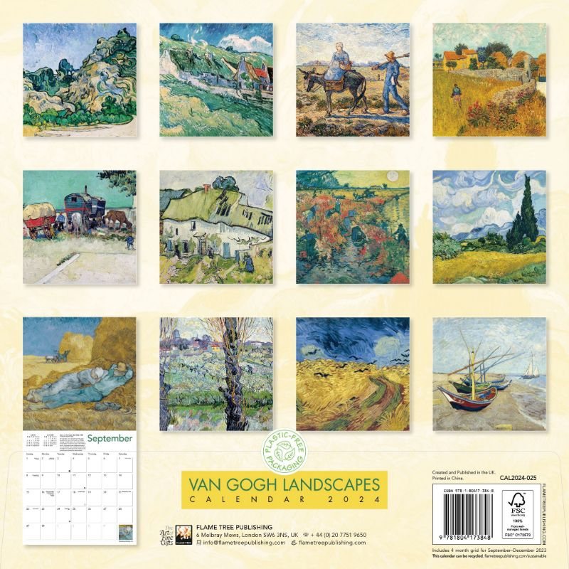 Vincent Van Gogh Landscapes Wall Calendar 2024 Art Calendar By Flame   00276350 800x800 