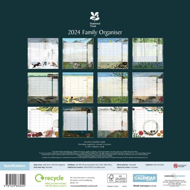 2024 National Trust Family Calendar Waterstones