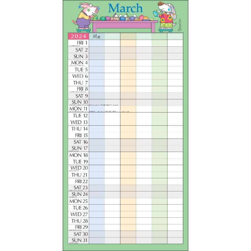 Sandra Boynton's My Family Calendar 17Month 20232024 Family Wall