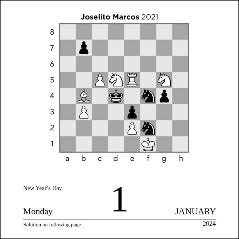 Chess 2024 DaytoDay Calendar by American Chess Magazine Waterstones