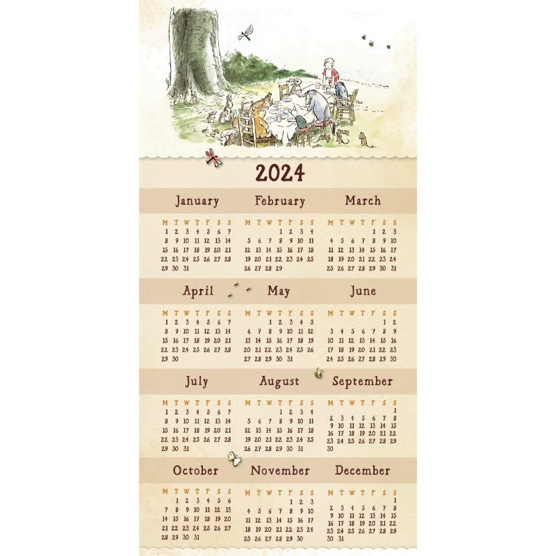 2024 Winnie The Pooh Family Calendar Waterstones