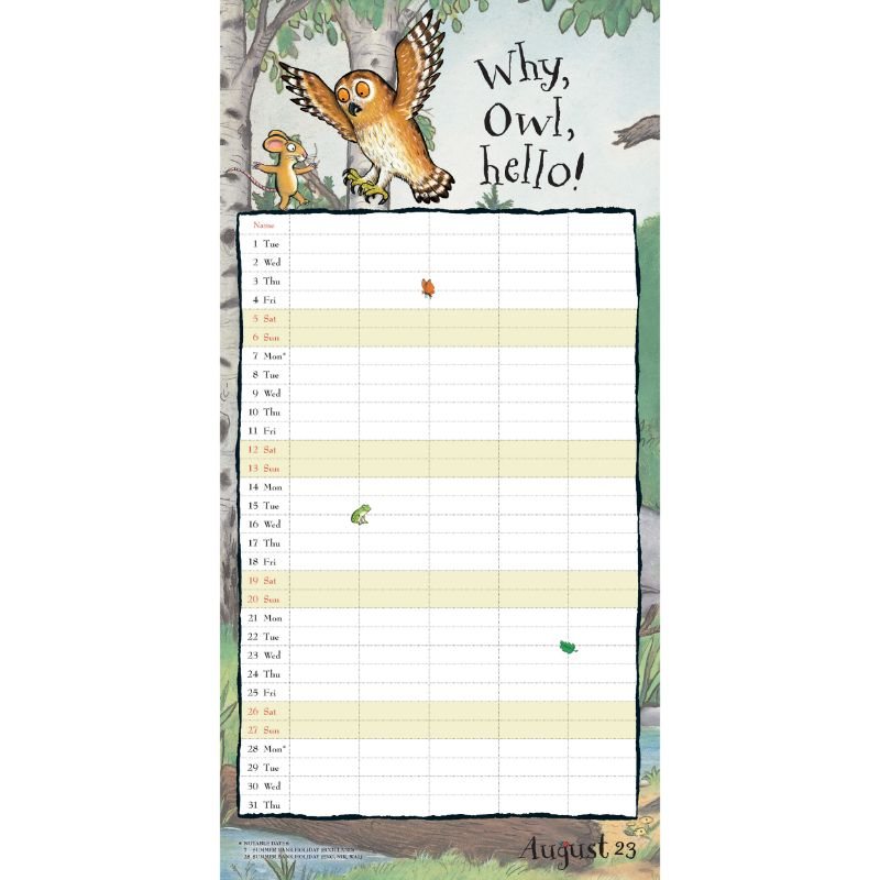 The Gruffalo 2024 Family Wall Planner 5 Column Calendar Waterstones