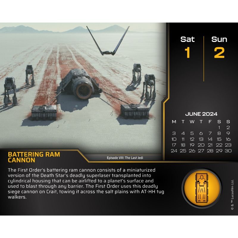 Star Wars 2024 Desk Calendar Waterstones
