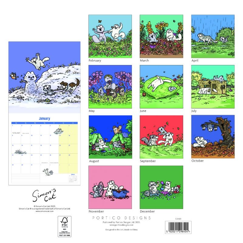 2024 Simon's Cat Wall Calendar Waterstones