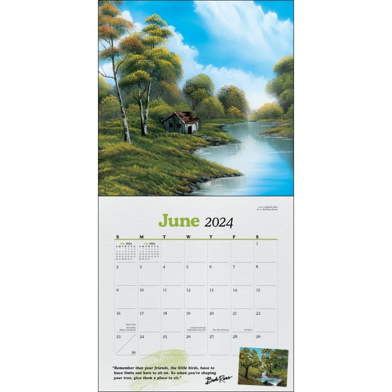 Bob Ross 2024 Wall Calendar by Bob Ross | Waterstones