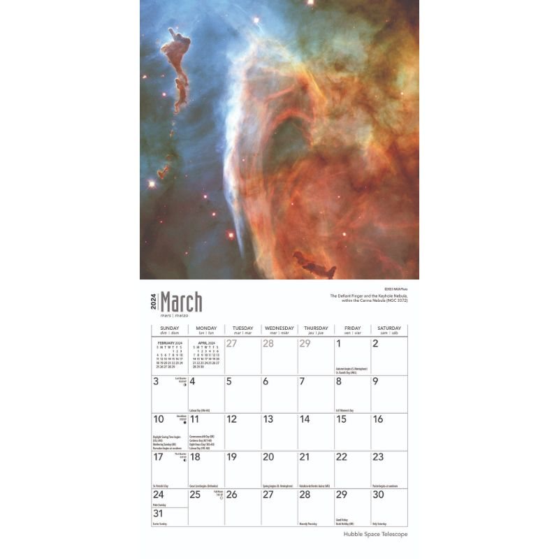 2024 Hubble Telescope Mini Wall Calendar Waterstones