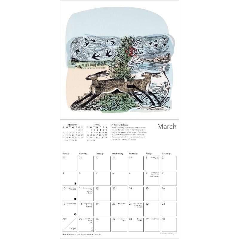 Angela Harding Mini Wall calendar 2024 (Art Calendar) by Flame Tree
